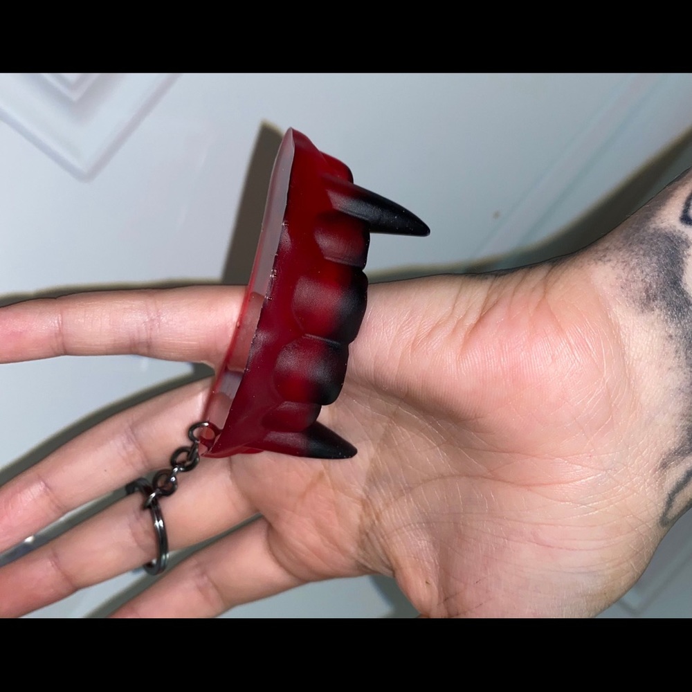 Handmade fang keychain